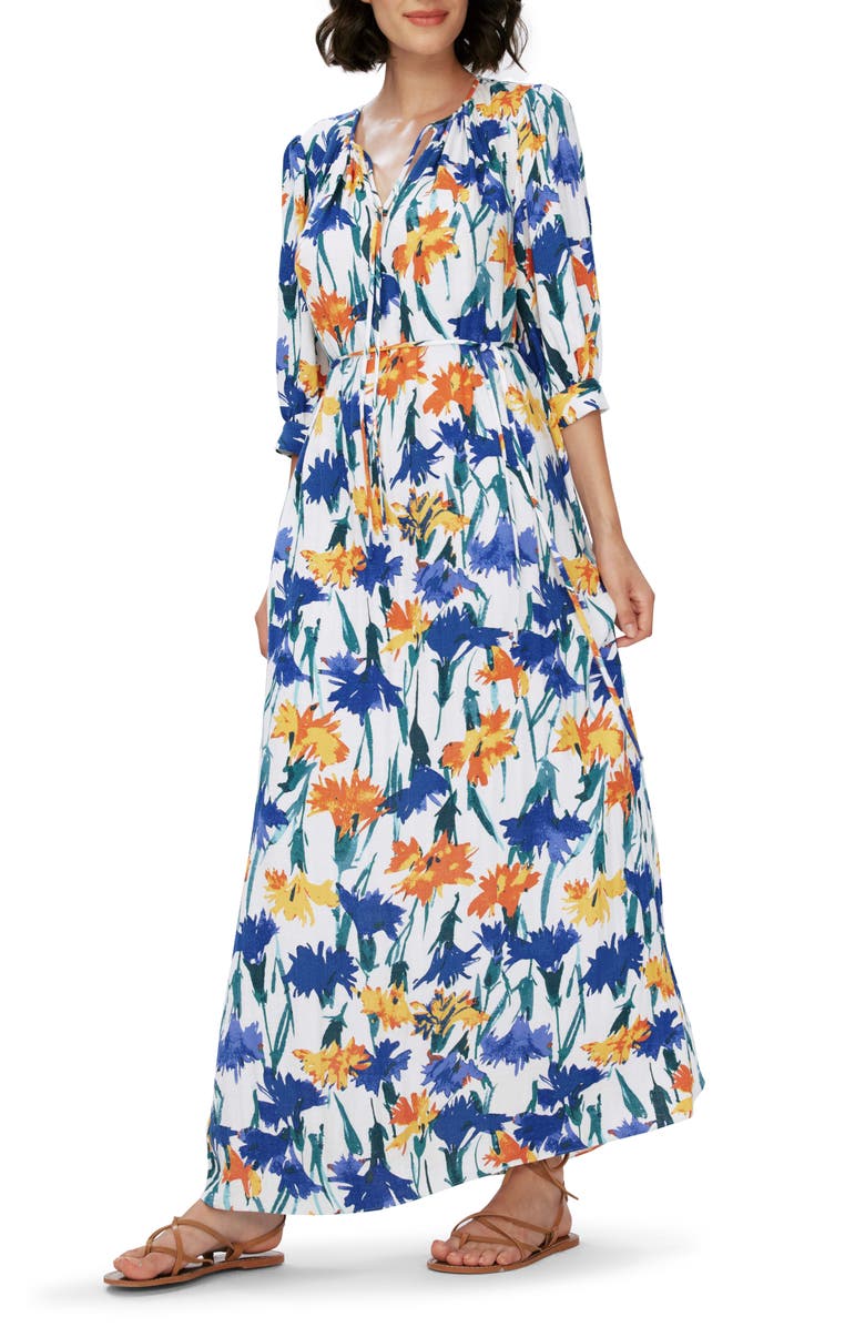 DVF Drogo Floral Print Maxi Dress, Alternate, color, 