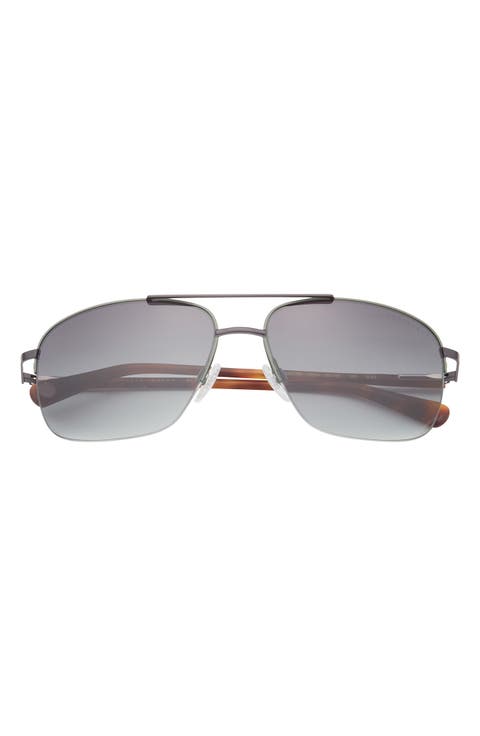 59mm Rimless Navigator Sunglasses