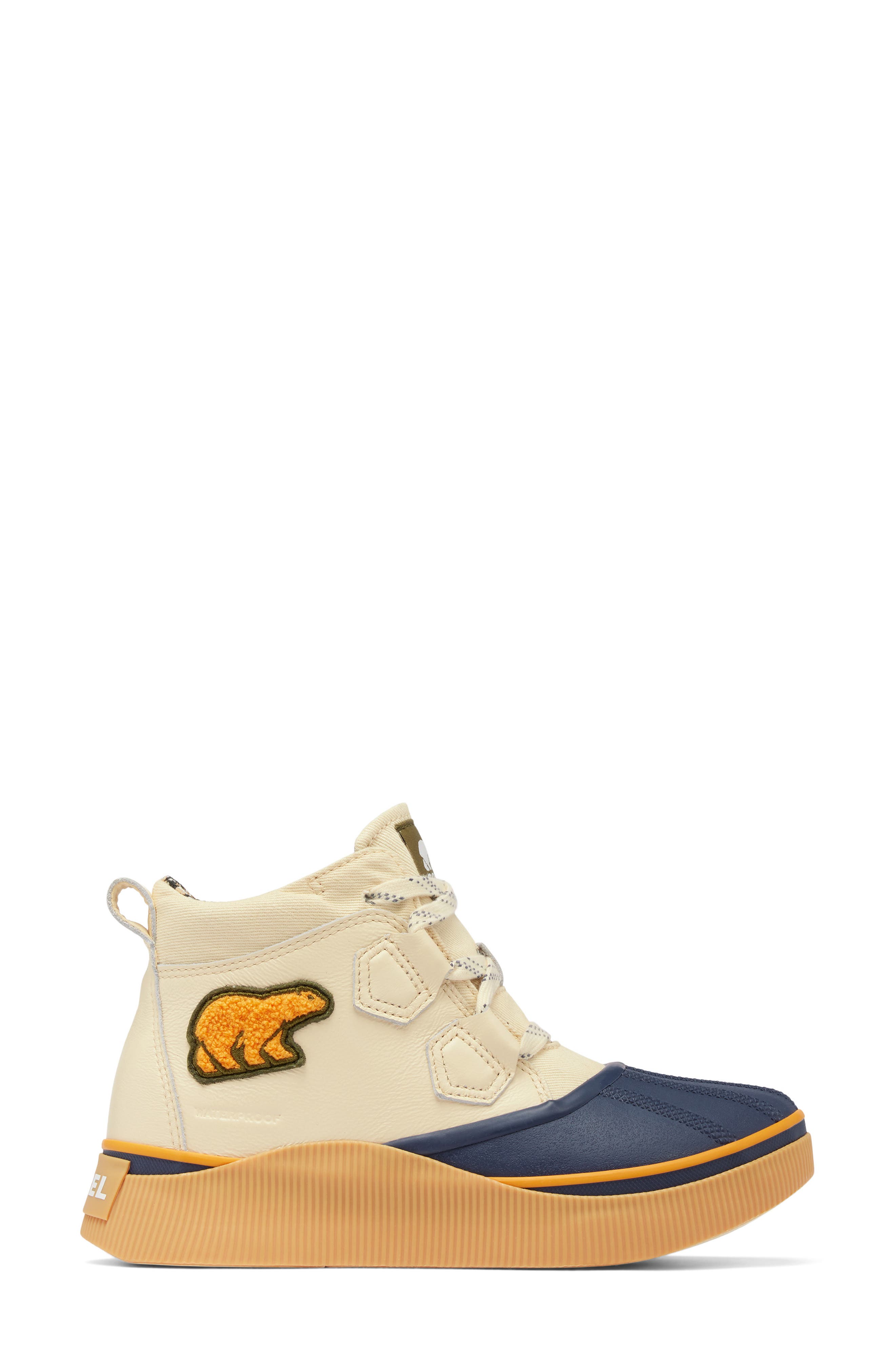 SOREL Out N About IV Classic Waterproof Duck Boot, Alternate, color, Honey White/ Dark Midnight
