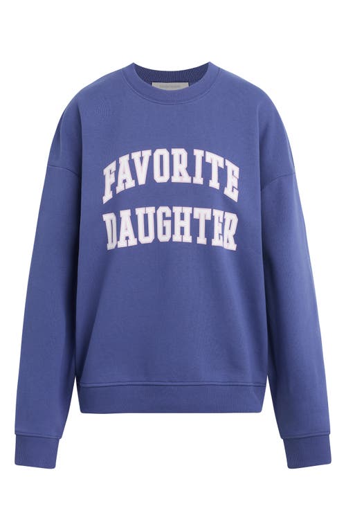 Favorite Daughter Collegiate Cotton Blend Sweatshirt In Venetian Blue