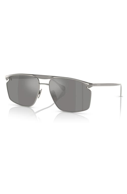 Scuderia Ferrari 61mm Irregular Sunglasses In Silver