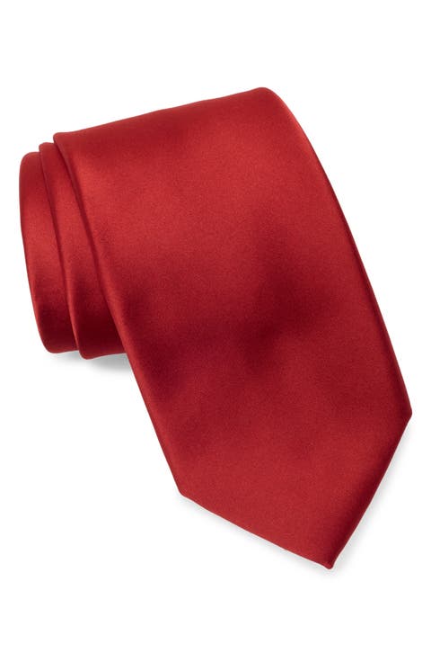 Solid Satin Tie