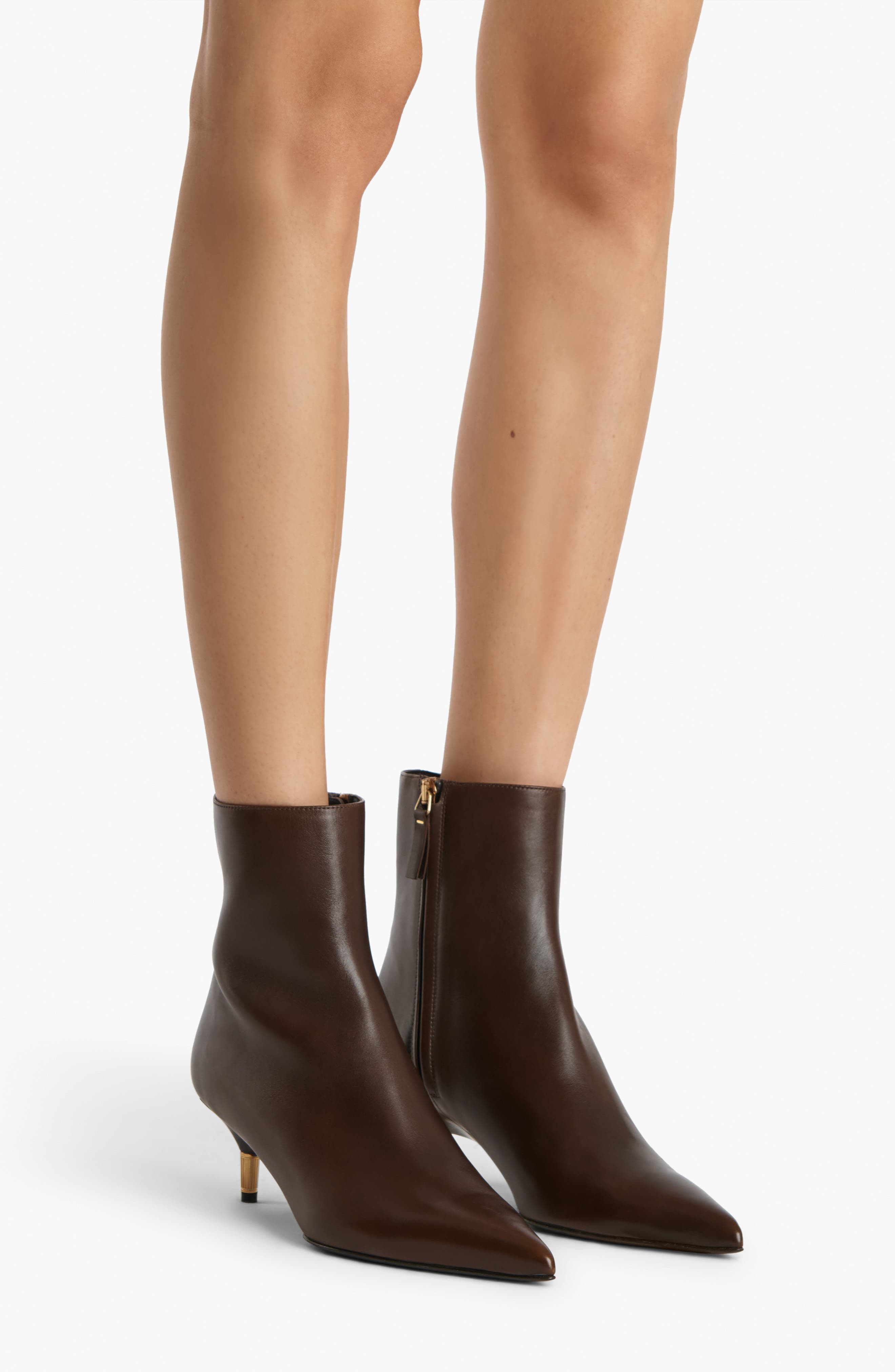 Khaite Bella Kitten Heel Ankle Boot, Alternate, color, 646 Vintage Brown