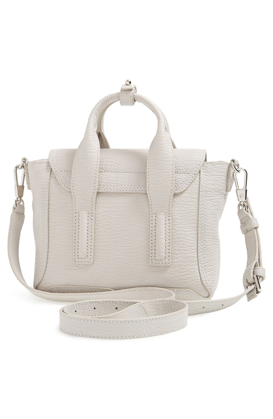 'Mini Pashli' Leather Satchel, Alternate, color, FEATHER/ FEATHER