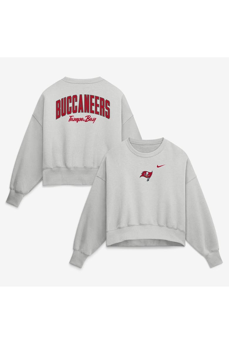 Women's Nike  Gray Tampa Bay Buccaneers Oversized Primetime Phoenix Fleece Sweatshirt, Main, color, Gray