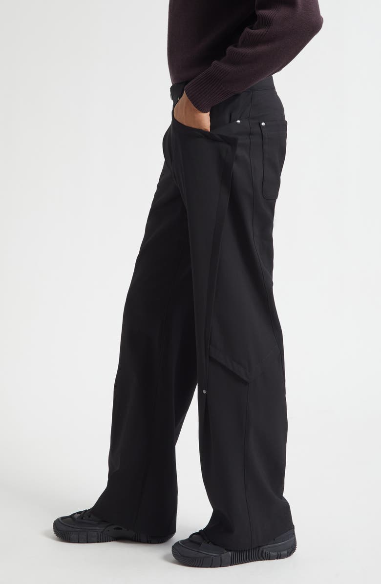 KIKO KOSTADINOV Kraner Stretch Virgin Wool Trousers, Alternate, color, Crow Black