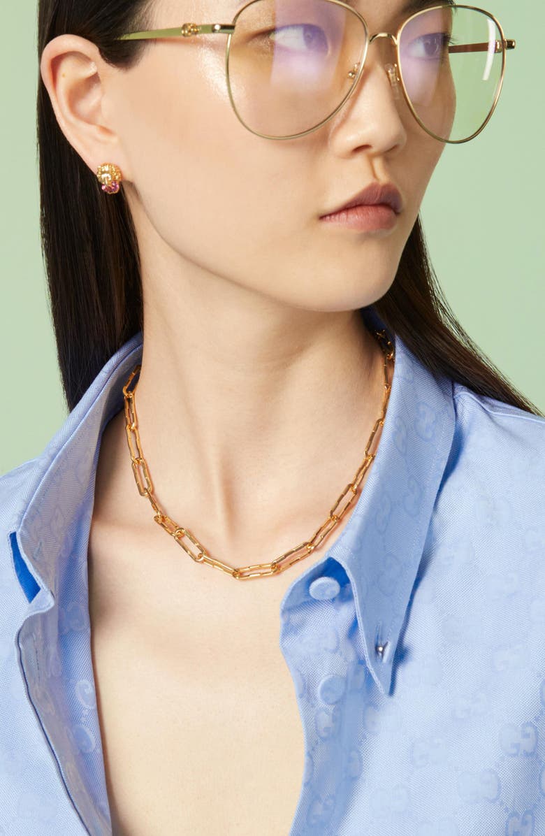 Gucci Link to Love Chain Necklace, Alternate, color,