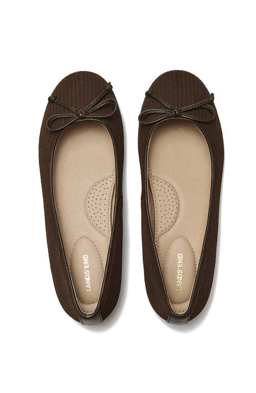 Lands' End Essential Corduroy Ballet Flats In Multi