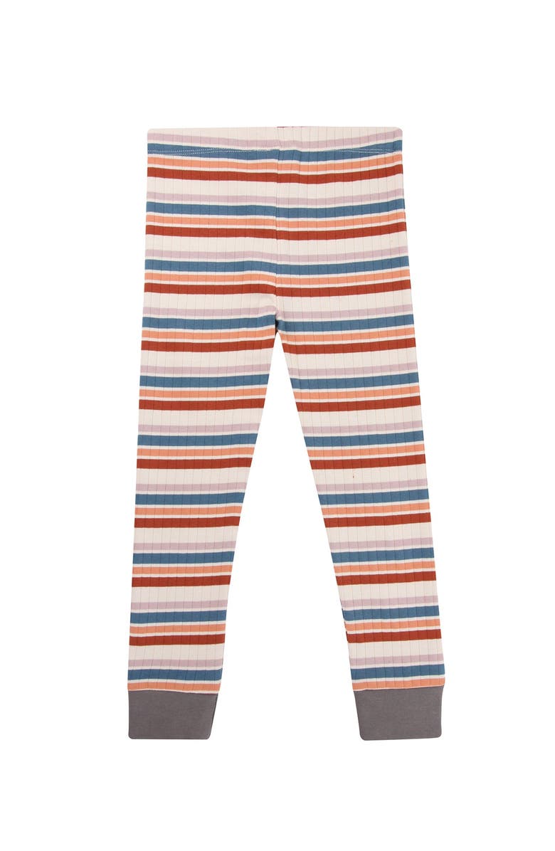 Turtledove London Kids Organic Cotton Retro Stripe Print Leggings, Main, color, Multi