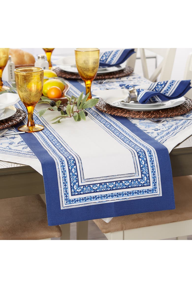 Porto Stripe Print Table Runner, Alternate, color, Porto Stripe Print