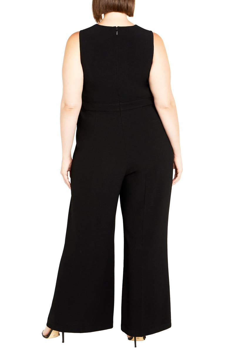 City Chic Kyle Bustier Sleeveless Jumpsuit, Alternate, color, 