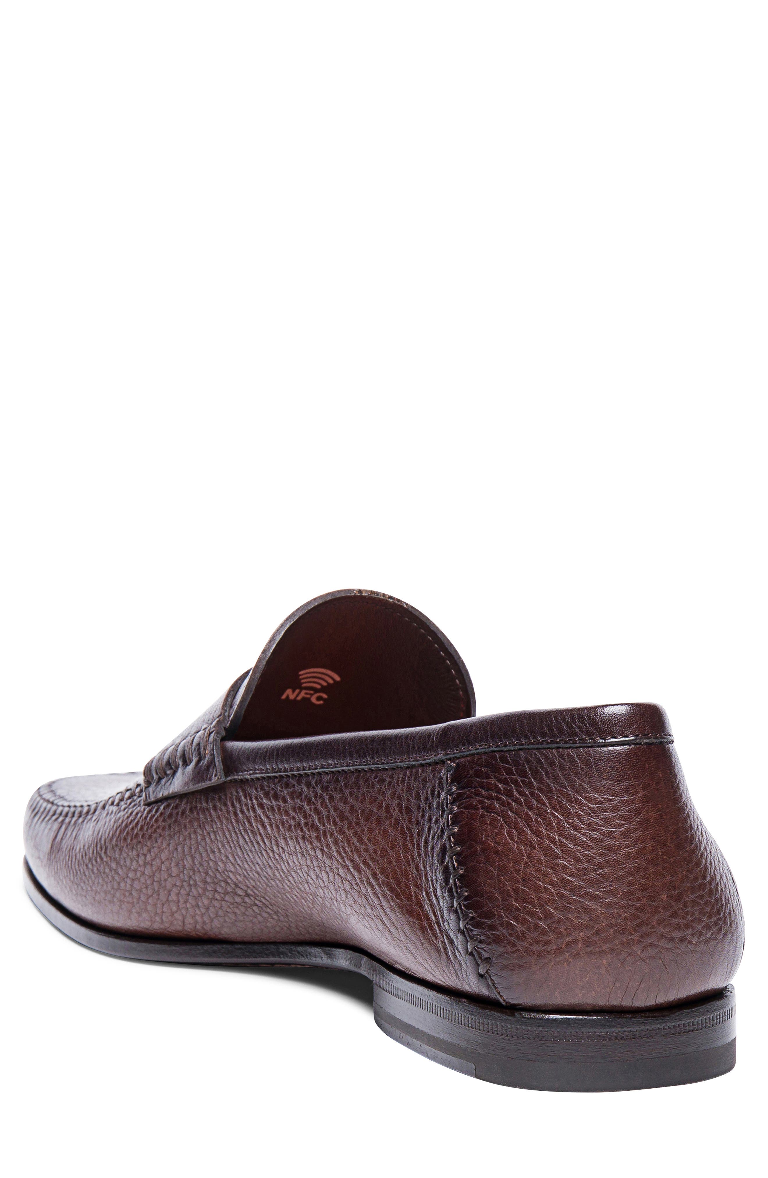 Santoni Paine Loafer, Alternate, color, Dark Brown-T50