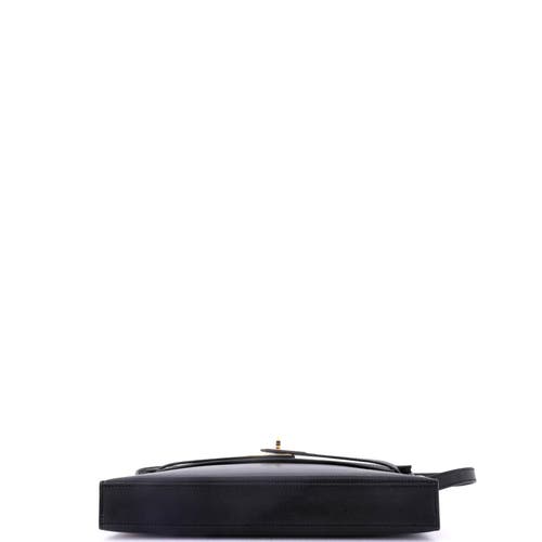 Pre-owned Hermes  Hermes Kelly Elan Shoulder Bag Chevre Chamkila In Black
