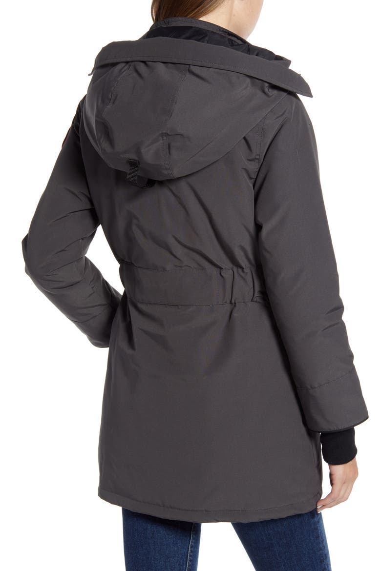 Trillium Fusion Fit Hooded Parka with Genuine Coyote Fur Trim, Alternate, color, GRAPHITE