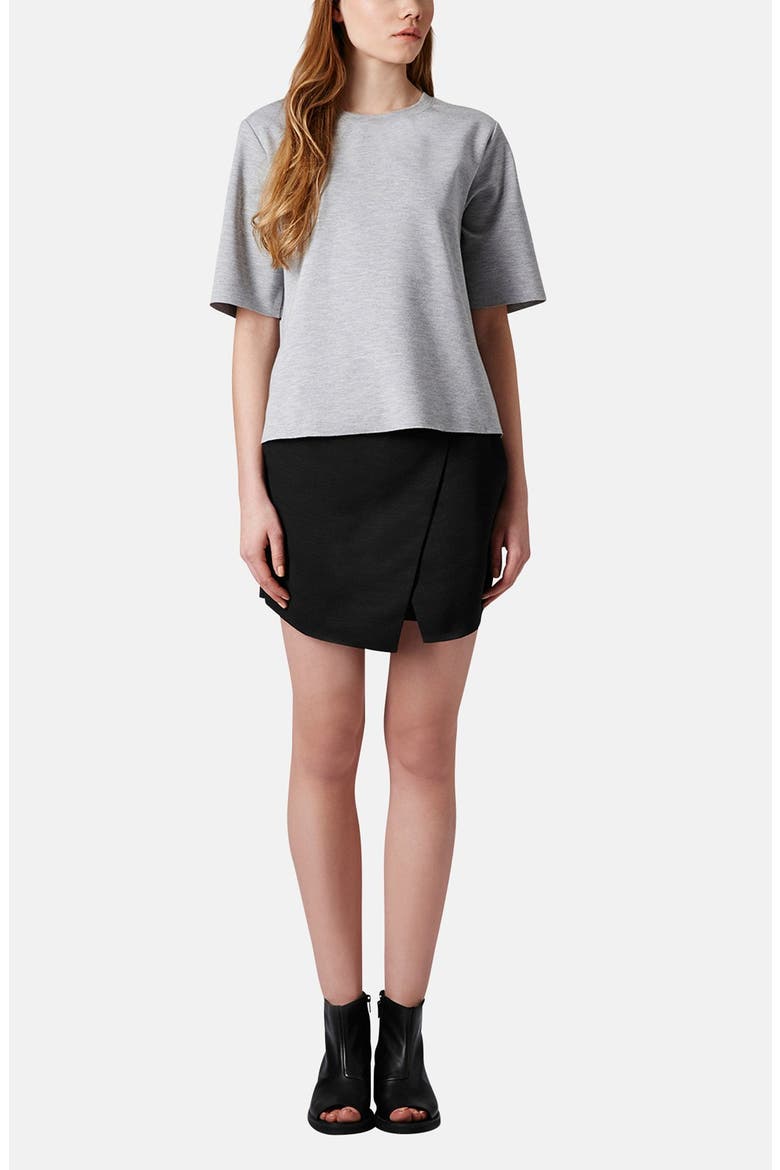Woven Wrap Skort, Alternate, color, BLACK