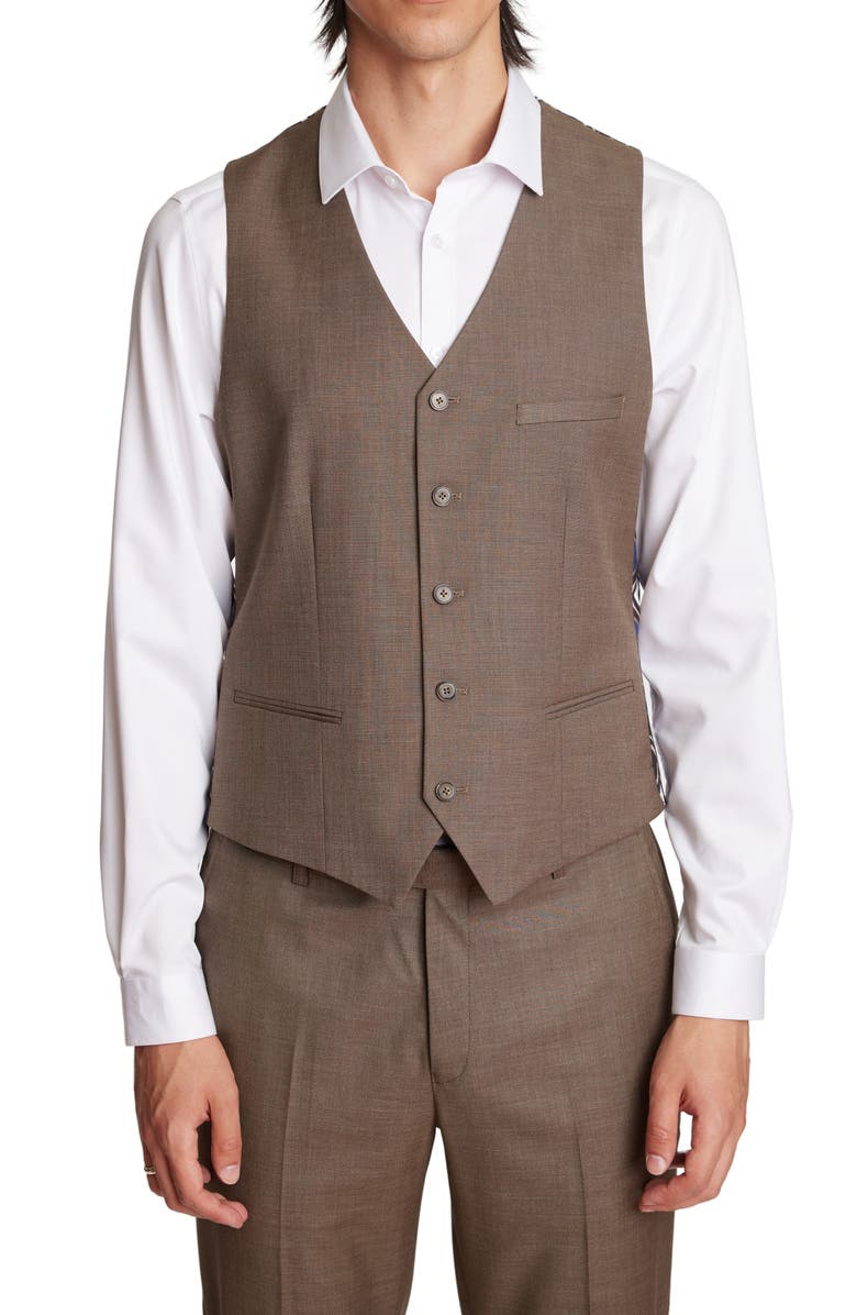 PAISLEY & GRAY Eaton Modern Fit Vest, Main, color, Dark Khaki Shark