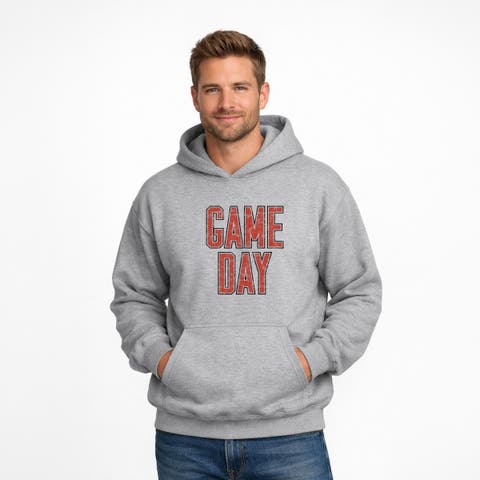 Game Day Outlined Distressed Hoodie