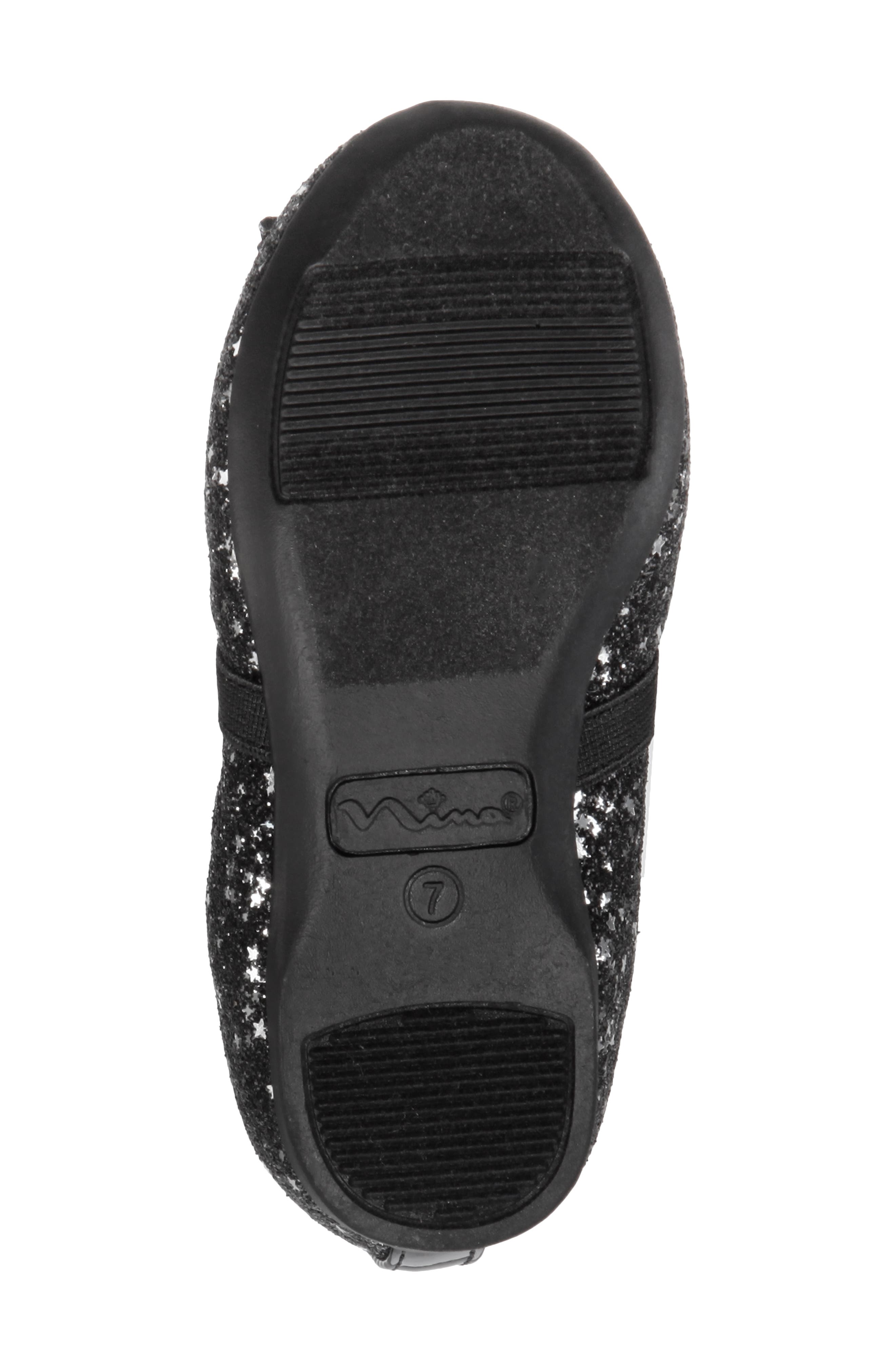 Esther Ballet Flat, Alternate, color, BLACK STAR BABY GLITTER