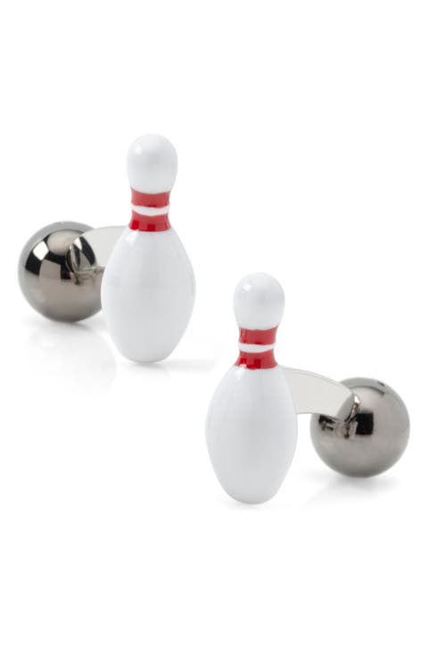 3D Bowling Ball & Pin Cuff Links