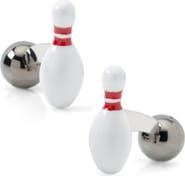Cufflinks, Inc. 3D Bowling Ball & Pin Cuff Links
