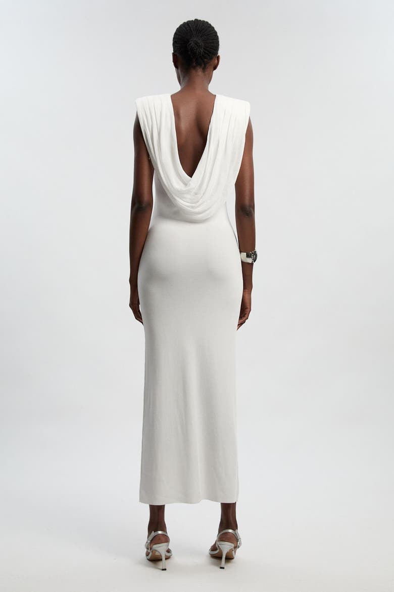 Plunge Back Sleeveless Maxi Dress, Alternate, color, Ivory