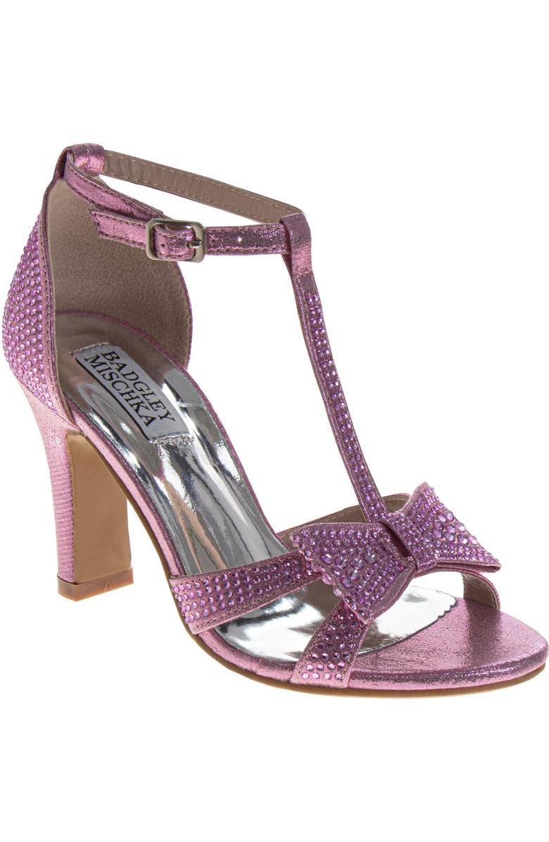 BADGLEY MISCHKA Kayla Heel Dress Sandals for Girls', Elegant and Stylish, Main, color, Pink