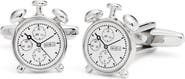 CLIFTON WILSON Silvertone Clock Cuff Links