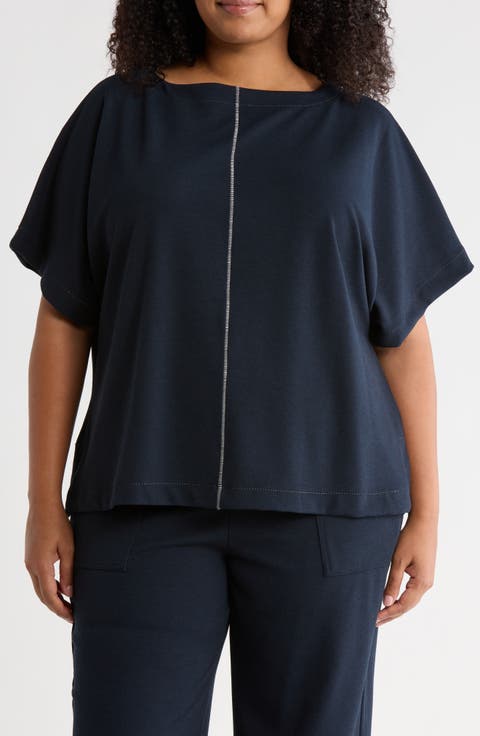 Stitch Knit Top (Plus)