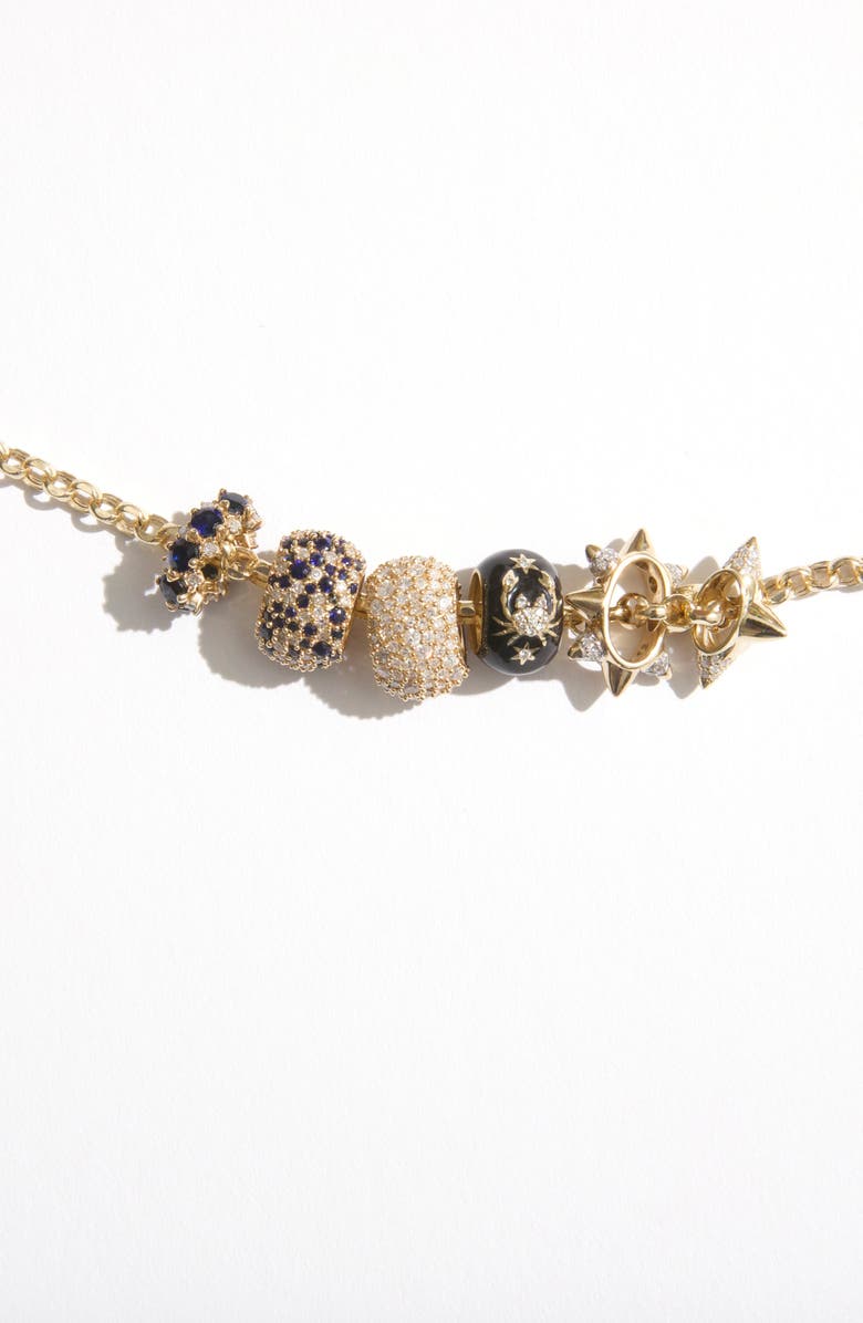 Adina Reyter Zodiac Ceramic & Diamond Bead Charm, Alternate, color, Yellow Gold - Libra