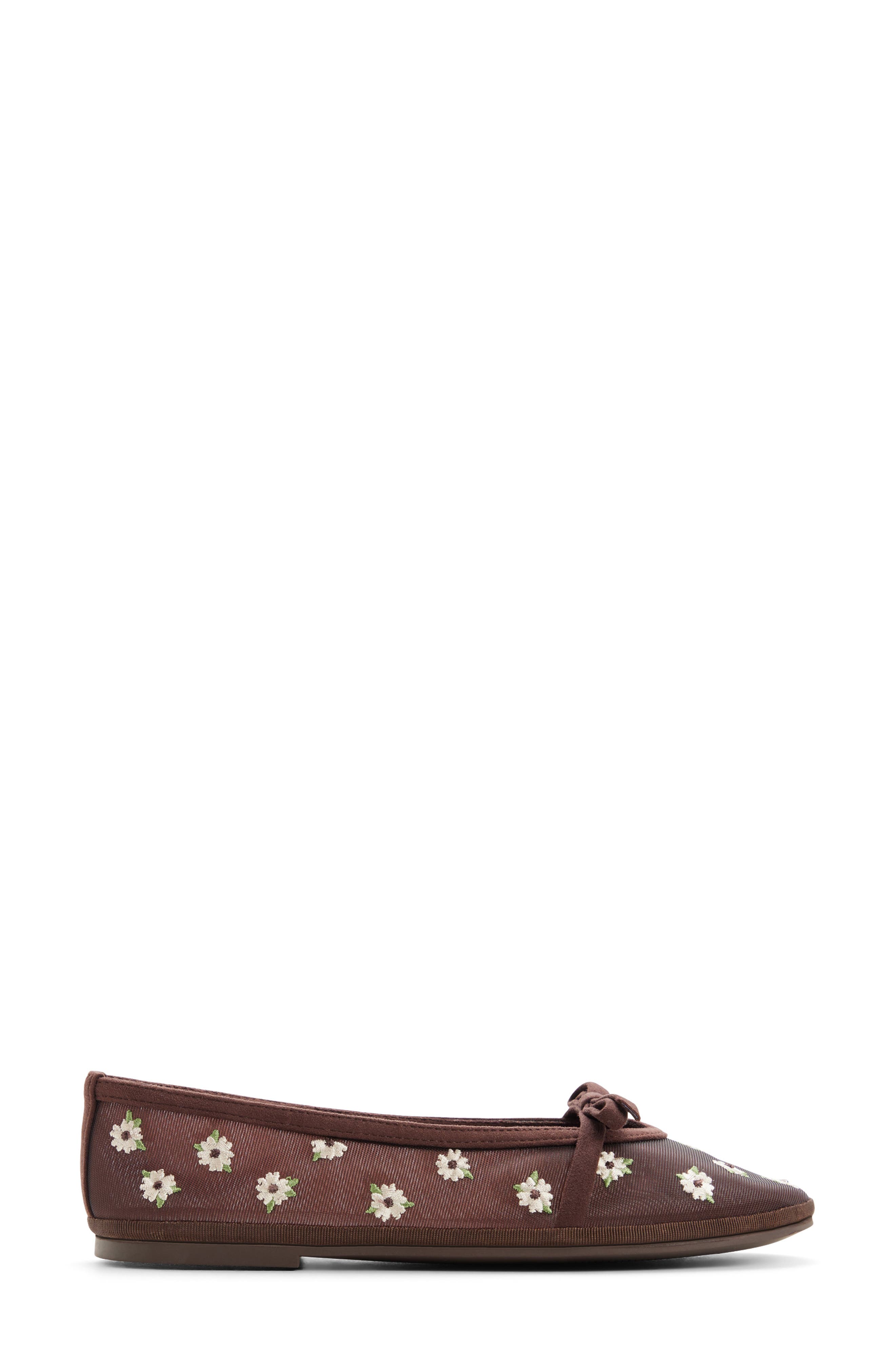 Aurabella Ballet Flat, Alternate, color, BROWN/ FLOWER
