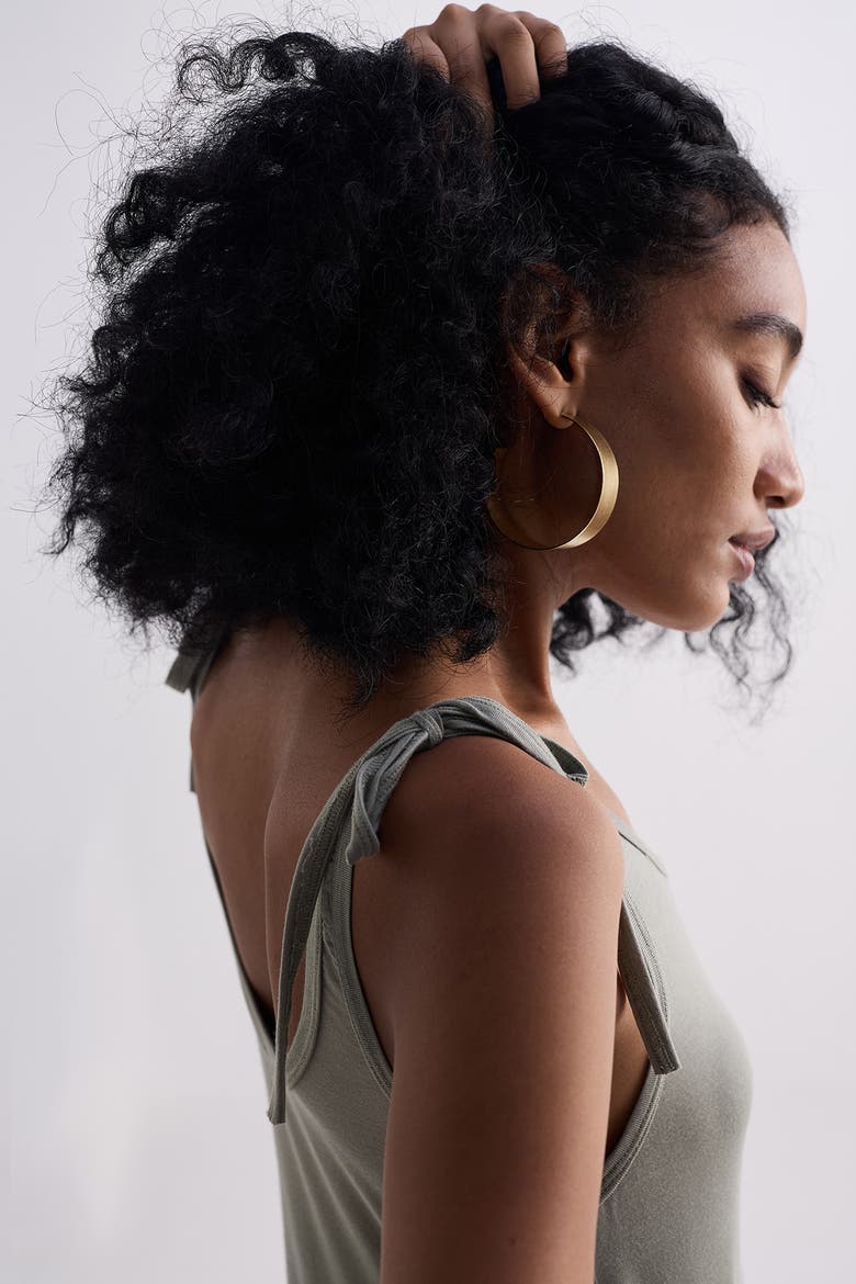 Tie-Detail Maxi Dress, Alternate, color, Light Olive