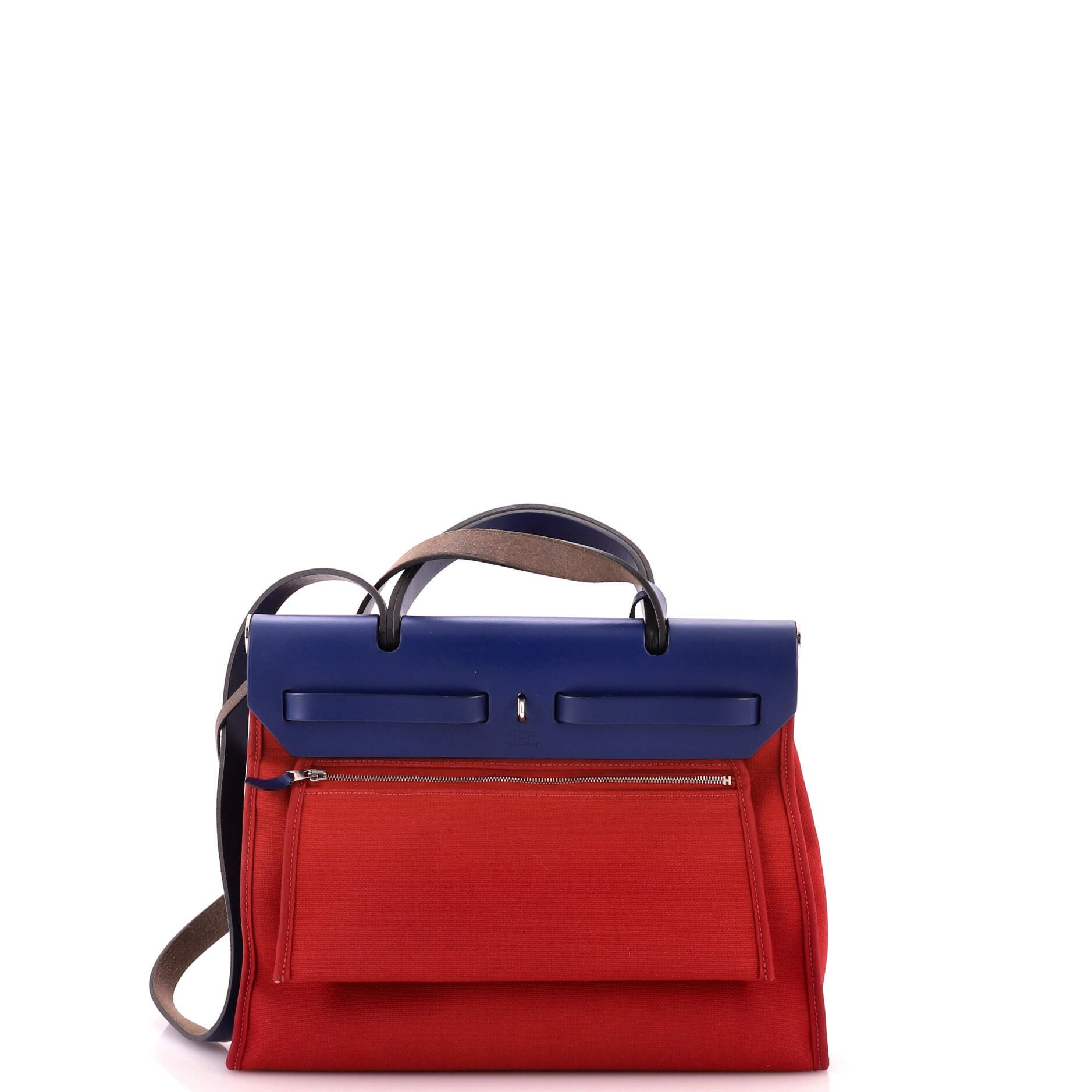 Herbag Zip Leather and Toile 31, Alternate, color, Red