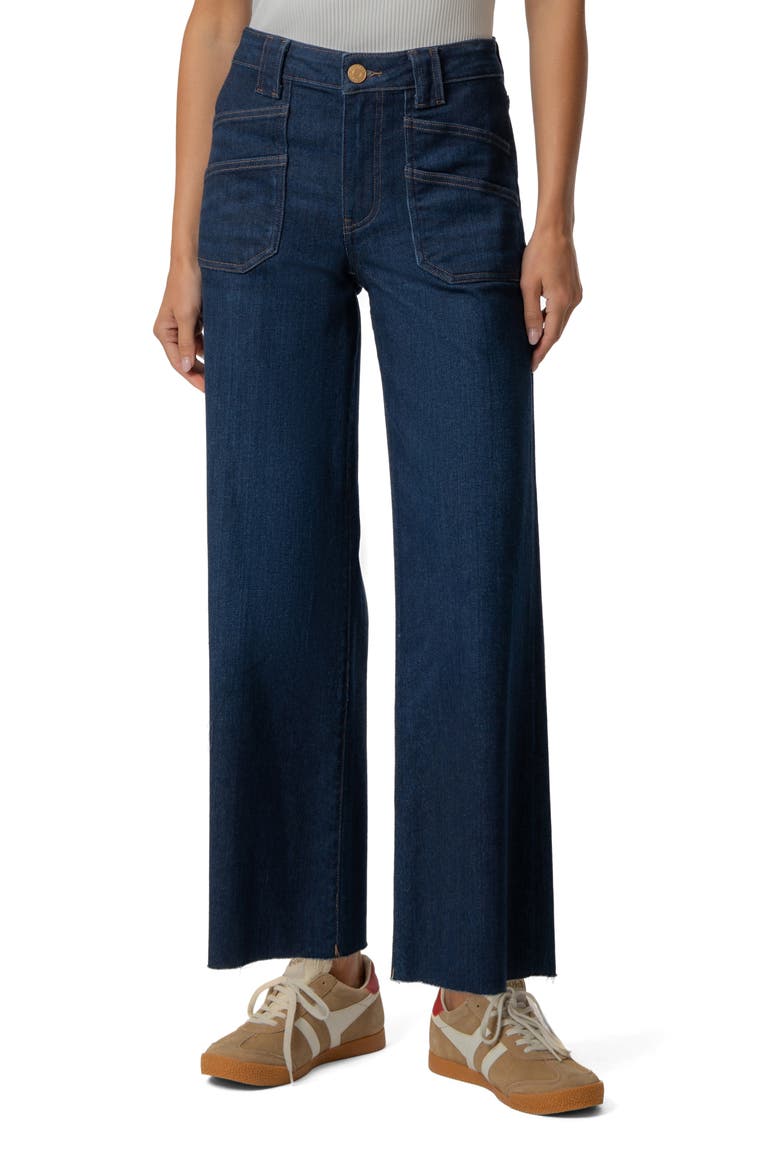 Meg High Waist Raw Hem Wide Leg Jeans, Main, color, DIRECTOR