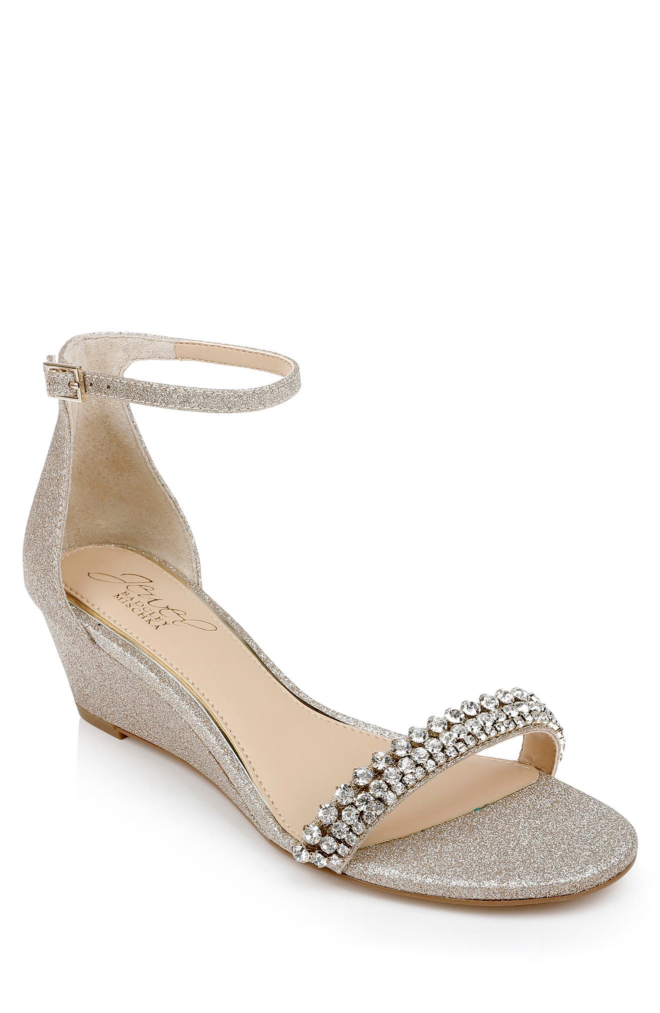 Jewel Badgley Mischka Lora Wedge Sandal