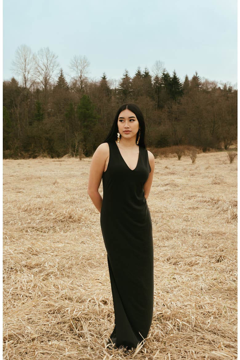 Wear Two Ways Knit Midi Dress, Alternate, color, BLACK