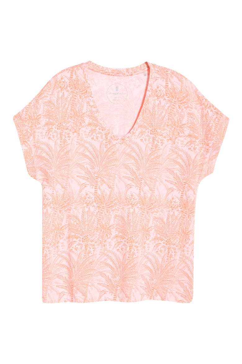 Kauai Palm Bay Print Cotton Blend T-Shirt, Alternate, color, CRYSTAL ROSE
