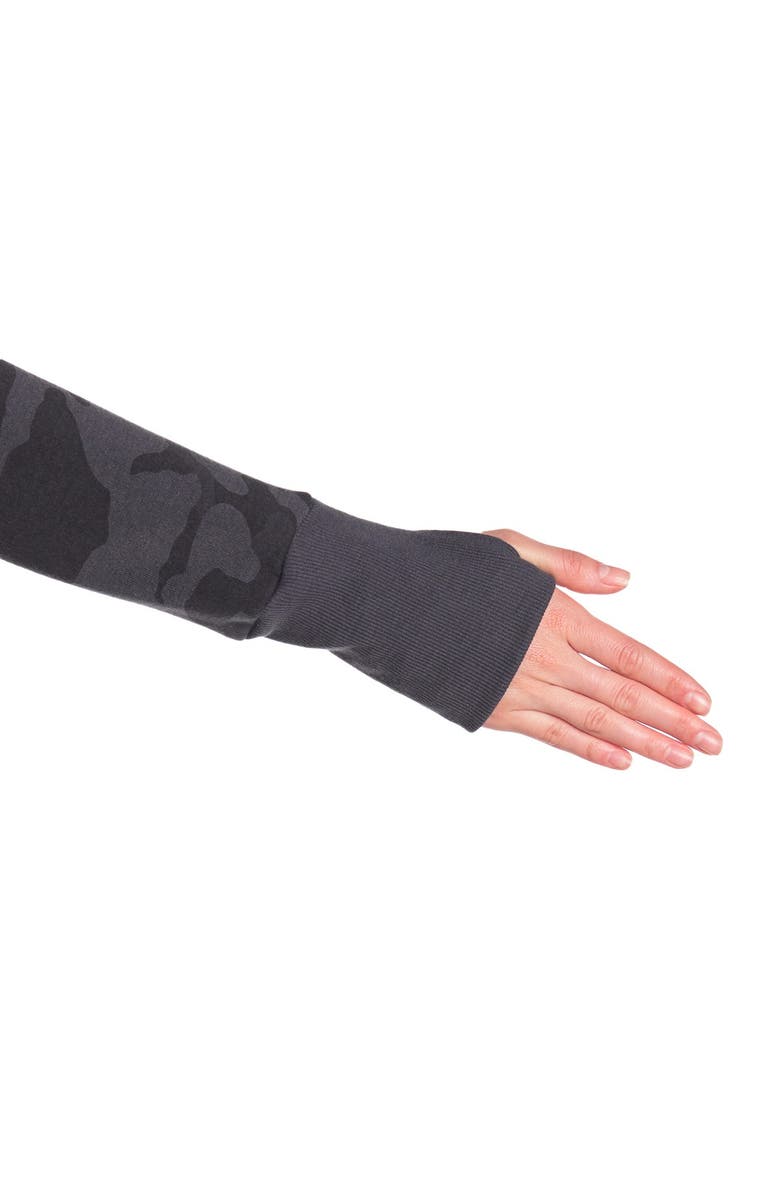 90 DEGREE BY REFLEX Terry Bushed Cowl Neck Sweatshirt, Alternate, color, 