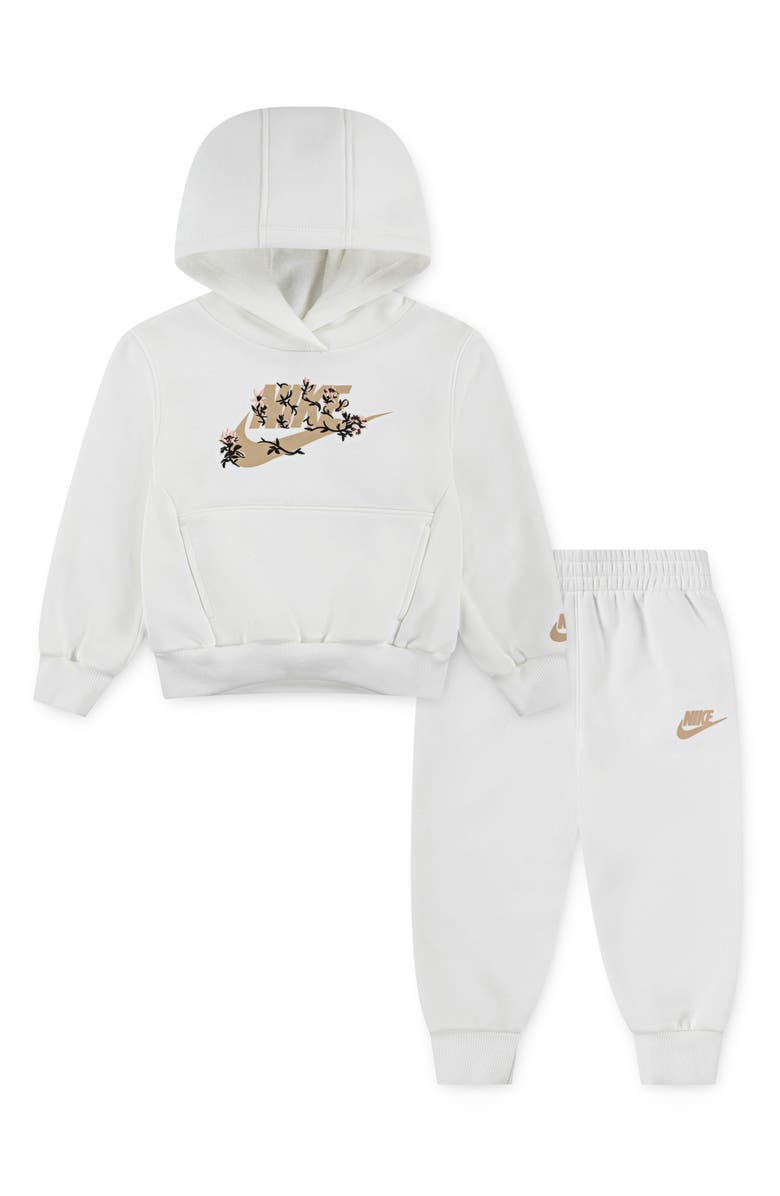 Nike Floral Futura Hoodie & Joggers Set, Main, color, Sail