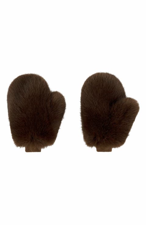 Faux Fur Oversized Mittens