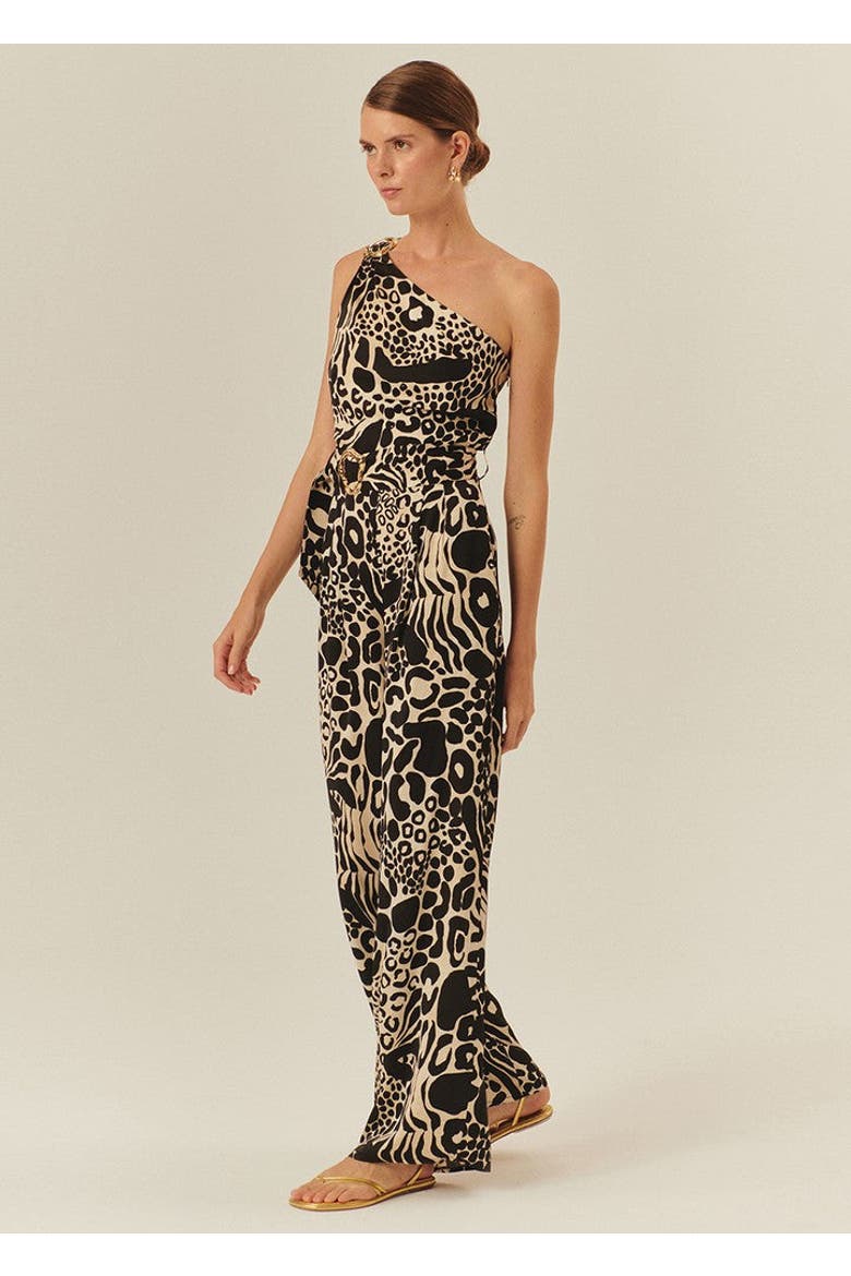 Katalina Jumpsuit With Belt, Alternate, color, black