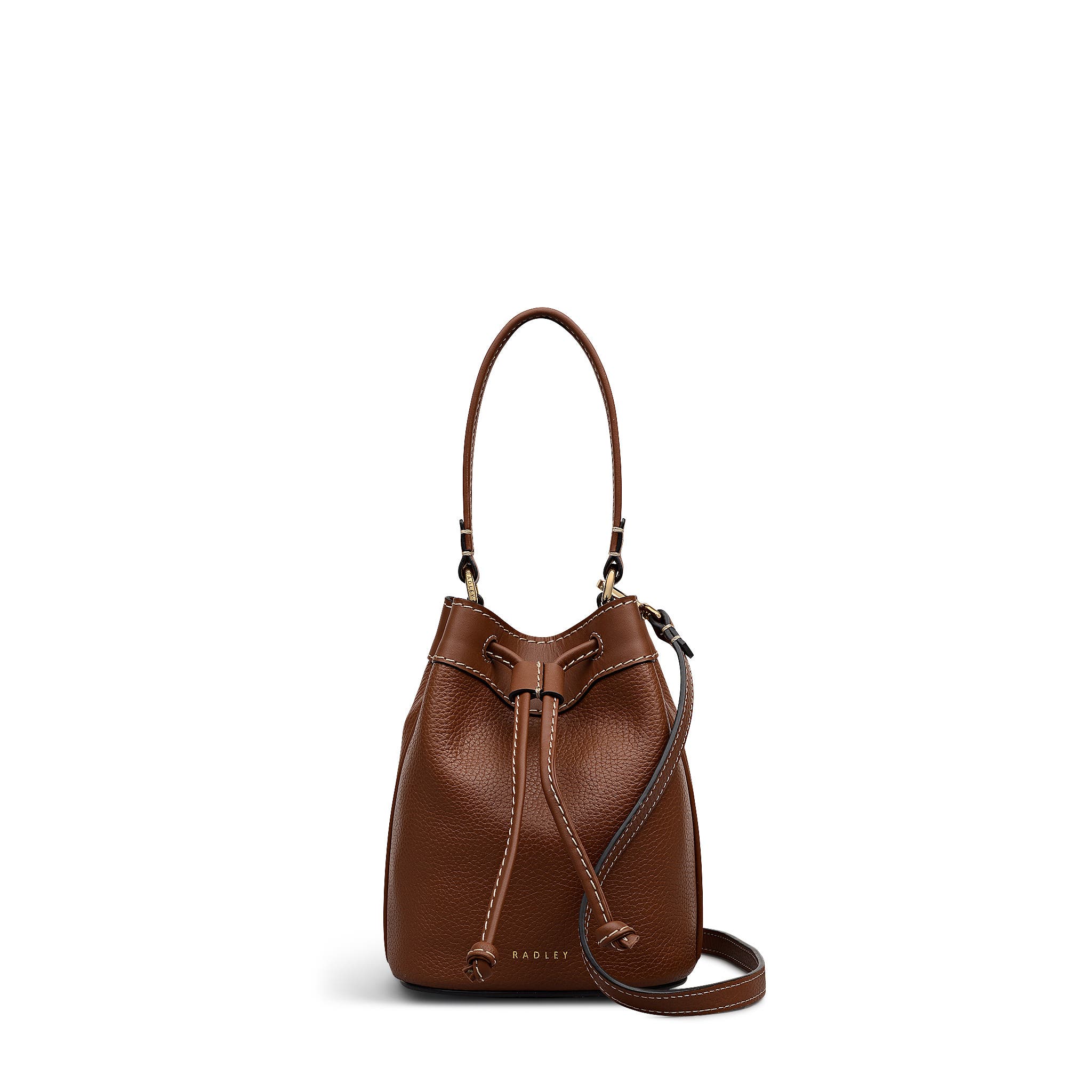 Radley Albany Avenue Mini Drawstring Crossbody Bag, Main, color, Cognac