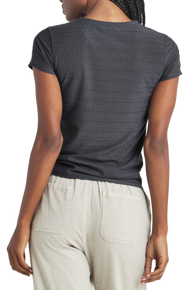 Splendid Palmer Pointelle Stripe T-Shirt, Alternate, color, 