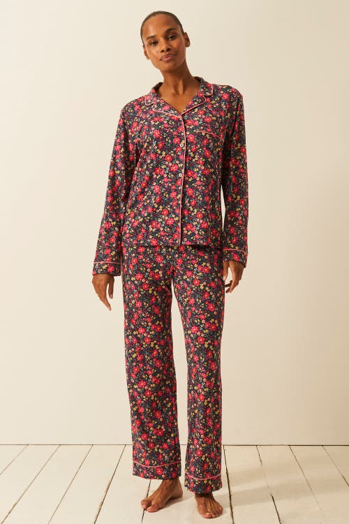 Stripe & Stare Long Pyjama Set In Multi