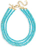 Lele Sadoughi Multistrand Bead Necklace