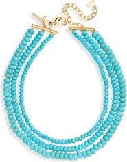 Lele Sadoughi Multistrand Bead Necklace
