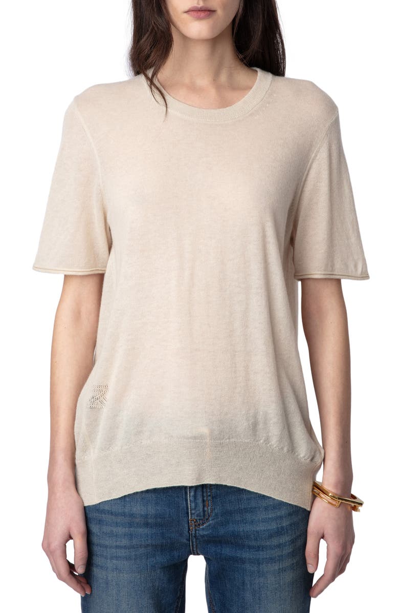 Zadig & Voltaire Ida Wings Cashmere Sweater, Main, color,