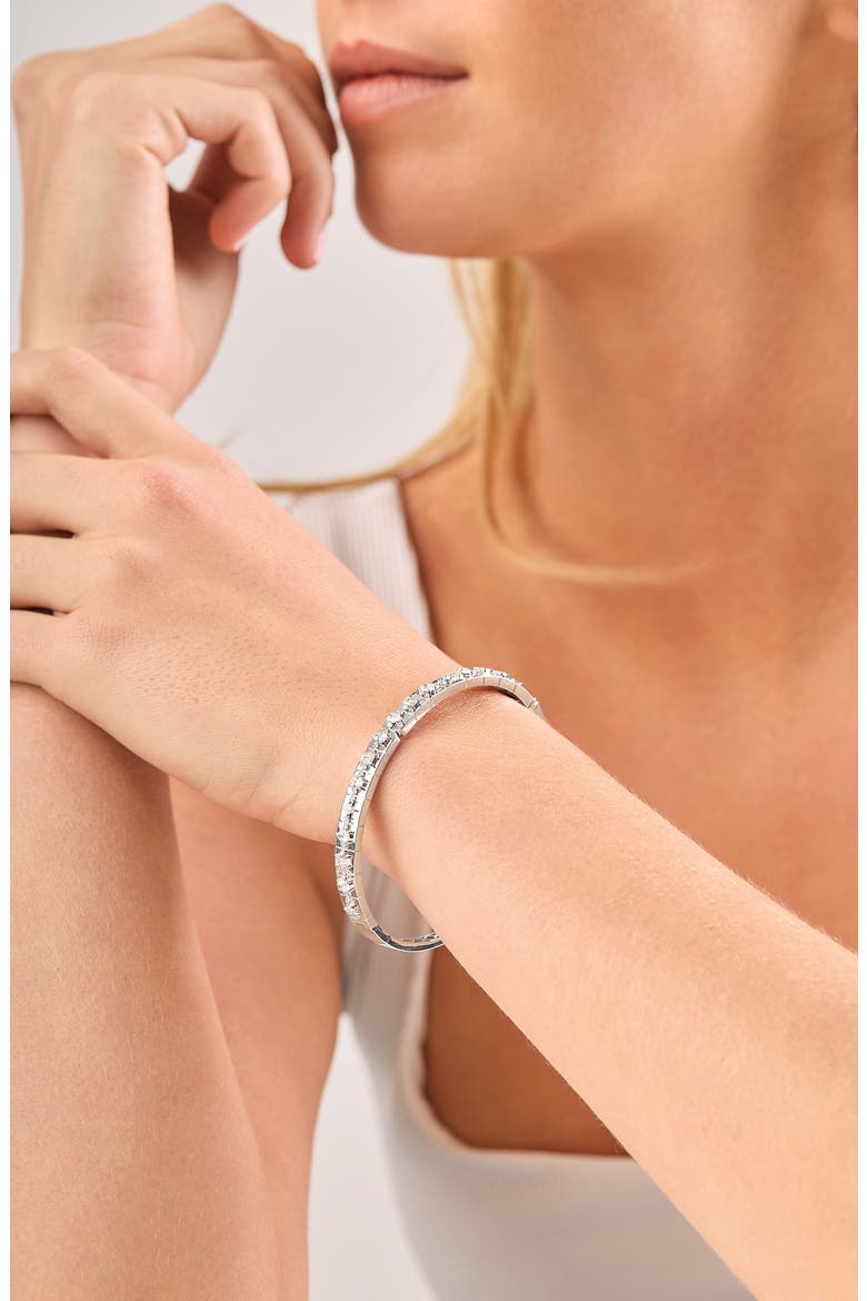 18K Gold Kiera Diamond Bangle Bracelet (Online Trunk Show), Alternate, color, 18K WHITE GOLD/ DIAMOND