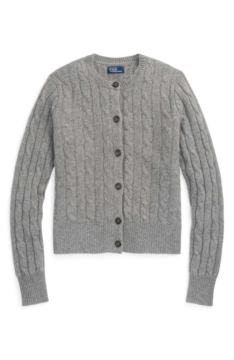 Polo Ralph Lauren Cashmere Cable Cardigan, Alternate, color, 