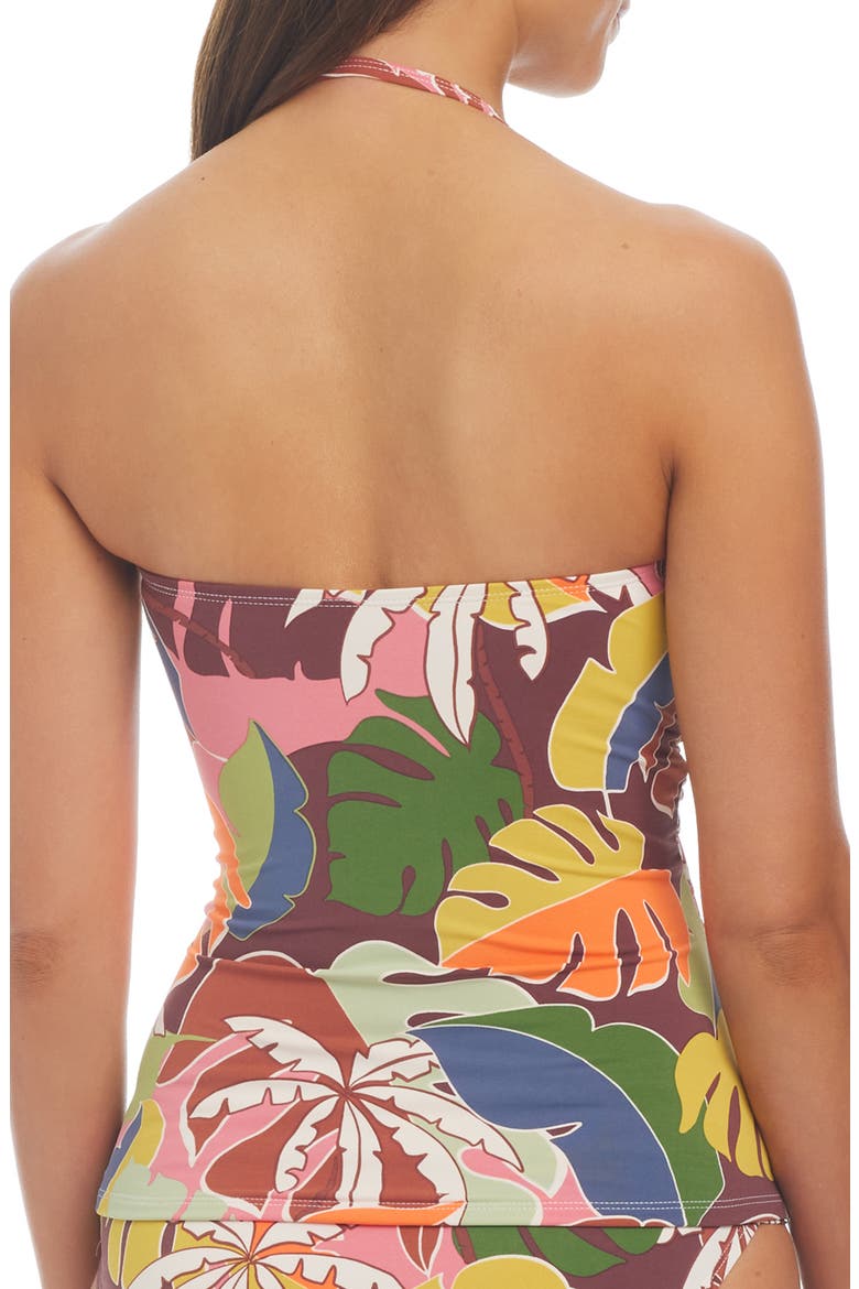 Draped Bandini Tankini Top, Alternate, color, MULTI
