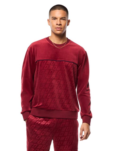 Bandiera Debossed Velour Crewneck